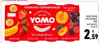 Conad Superstore Yogurt intero 100% naturale yomo offerta