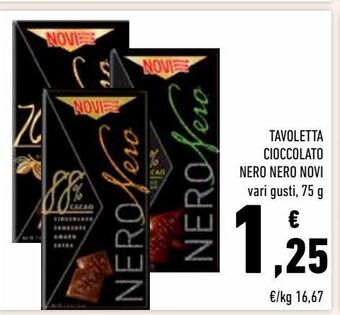 Conad Superstore Tavoletta cioccolato nero nero novi offerta