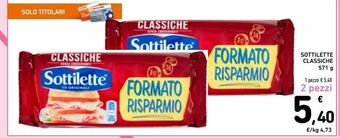 Spazio Conad Sottilette classiche offerta