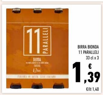 Conad Superstore Birra bionda 11 paralleli offerta