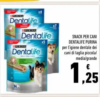 Snacks per cani dentalife purina