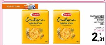 Spazio Conad Pasta all'uovo le emiliane barilla offerta