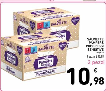 Spazio Conad Salviette pampers progressi sensitive offerta