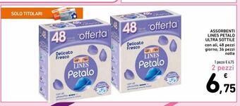 Spazio Conad Assorbenti lines petalo ultra sottile offerta
