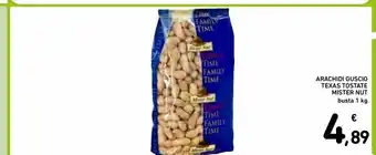 Spazio Conad Arachidi guscio texas tostate mister nut offerta
