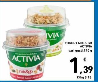 Yogurt mix & go activia