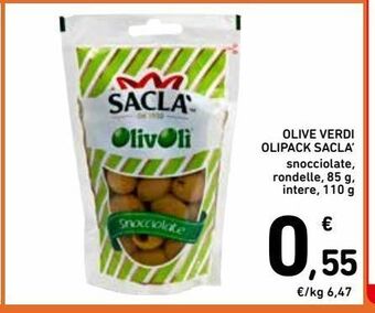 Olive verdi olipack sacla'