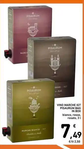 Spazio Conad Vino marche igt pisaurum bag in box offerta