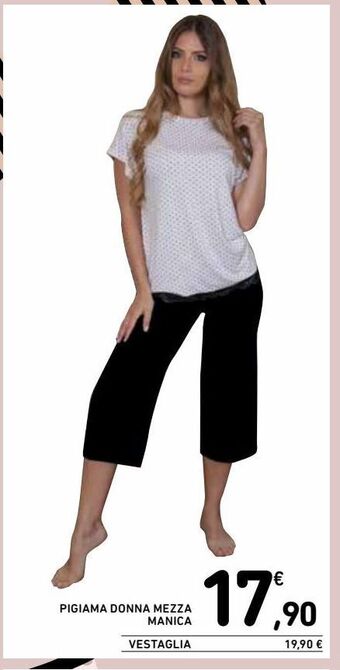 Spazio Conad Pigiama donna mezza manica offerta