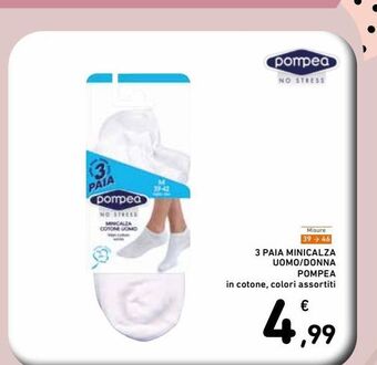 Spazio Conad 3 paia minicalza uomo/donna pompea offerta