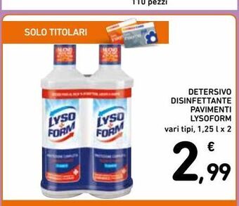 Spazio Conad Detersivo disinfettante pavimenti lysoform offerta
