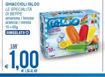 MD Discount Ghiaccioli Igloo Le Specialita De Beppe 10 x 65 g offerta