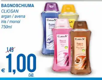 MD Discount Bagnoschiuma Cliosan argan/avena iris/ monoi 750 ml offerta
