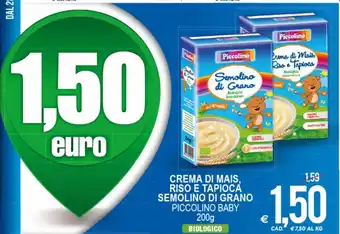 MD Discount Crema Di Mais Riso E Tapioca Semolino Di Grano Piccolino Baby 200g offerta