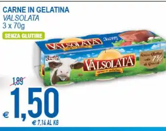 MD Discount Carne In Gelatina Valsolata 3 x 70g offerta