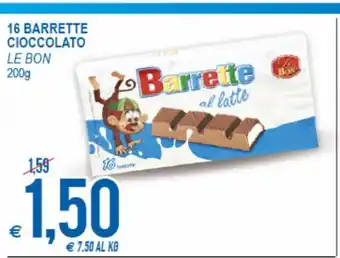 MD Discount 16 Barrette Cioccolato Le Bon 200g offerta