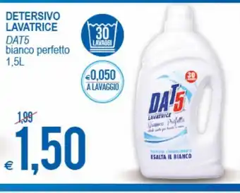 MD Discount Detersivo Lavatrice Dat5 bianco perfetto 1,5L offerta