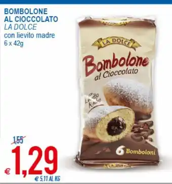 MD Discount Bombolone Al Cioccolato La Dolce con lievito madre 6 x 42g offerta