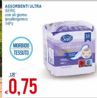 MD Discount Assorbenti Ultra Seril con ali giomo ipoallergenico 4P2 offerta