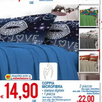 MD Discount Coppia Microfibra 1 piazza offerta