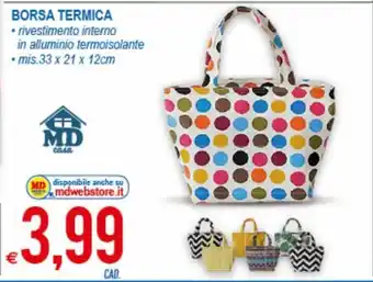 MD Discount Borsa Termica 33x21 x 12cm offerta