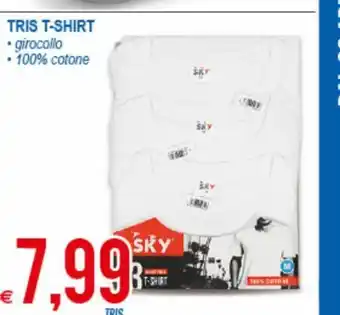 MD Discount Tris T-Shirt 100% cotone offerta