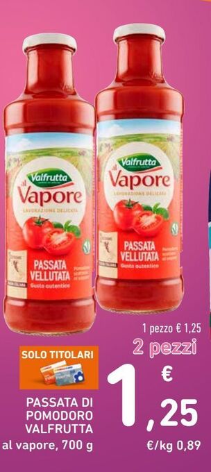 Spazio Conad Passata di pomodoro valfrutta offerta