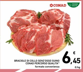 Braciole di collo senz'osso suino conad percorso qualita'
