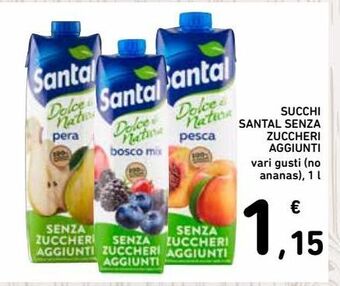 Spazio Conad Succhi santal senza zuccheri aggiunti offerta