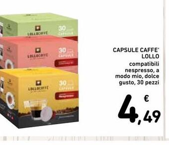 Spazio Conad Capsule caffe' lollo offerta