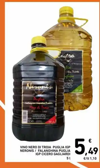 Spazio Conad Vino nero di troia puglia igp neronis / falanghina puglia igp cicero gagliardi offerta