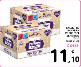 Spazio Conad Salviette pampers progressi sensitive offerta