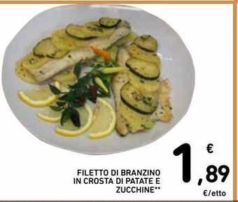Spazio Conad Filetto di branzino in crosta di patate e zucchine** offerta