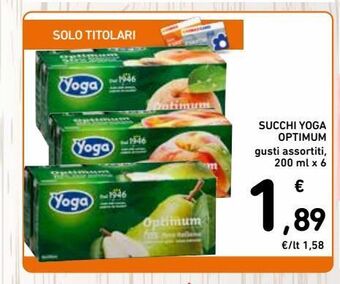 Spazio Conad Succhi yoga optimum offerta