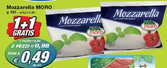 Prix Quality Moro Mozzarella g 100 offerta