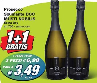 Prix Quality Musti Nobilis Prosecco Spumante DOC Extra Dry ml 750 offerta