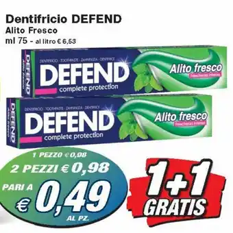 Prix Quality Defend Dentifricio Alito Fresco ml 75 offerta