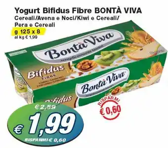 Prix Quality Bontà Viva Yogurt Bifidus g 125 x 8 offerta