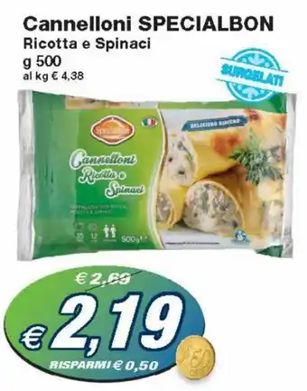Prix Quality Specialbon Cannelloni Ricotta e Spinaci g 500 offerta