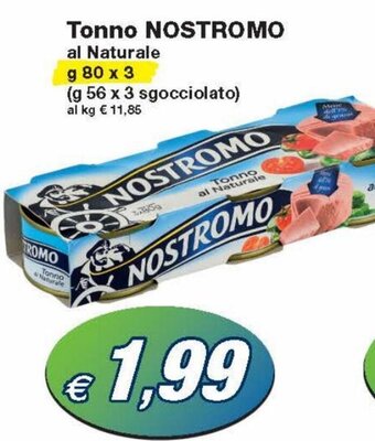 Prix Quality Nostromo Tonno al Naturale g 80 x 3 offerta