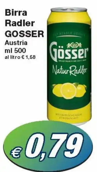 Prix Quality Gosser Birra Radler Austria ml 500 offerta