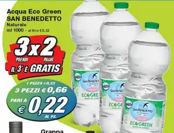 Prix Quality San Benedetto Acqua Eco Green Naturale ml 1000 offerta