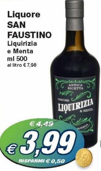 Prix Quality San Faustino Liquore Liquirizia e Menta ml 500 offerta