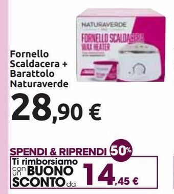 Fornello scaldacera + barattolo naturaverde