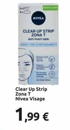 Carrefour Iper Clear up strip zona t nivea visage offerta