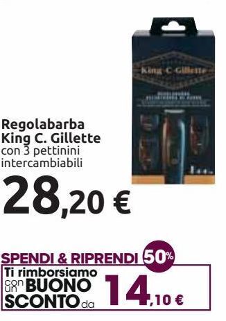 Carrefour Iper Regolabarba king c. gillette offerta