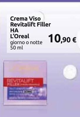 Carrefour Iper Crema viso revitalift filler ha l'oreal offerta