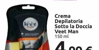 Crema depilatoria sotto la doccia veet man