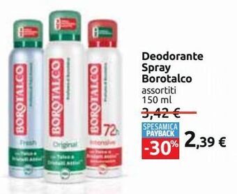 Carrefour Iper Deodorante spray borotalco offerta