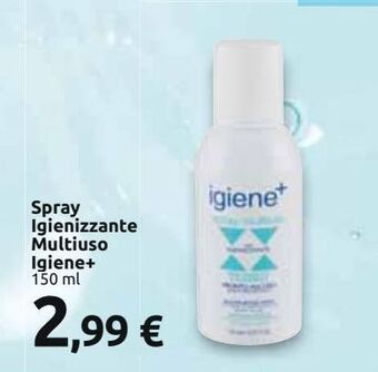 Spray igienizzante multiuso igiene+